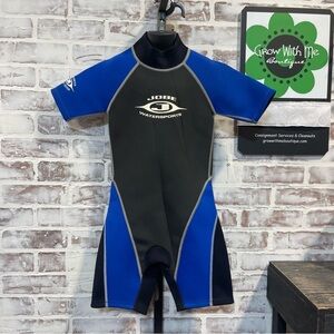 Kids Swim Wetsuit - Blue and Black youth size 12
